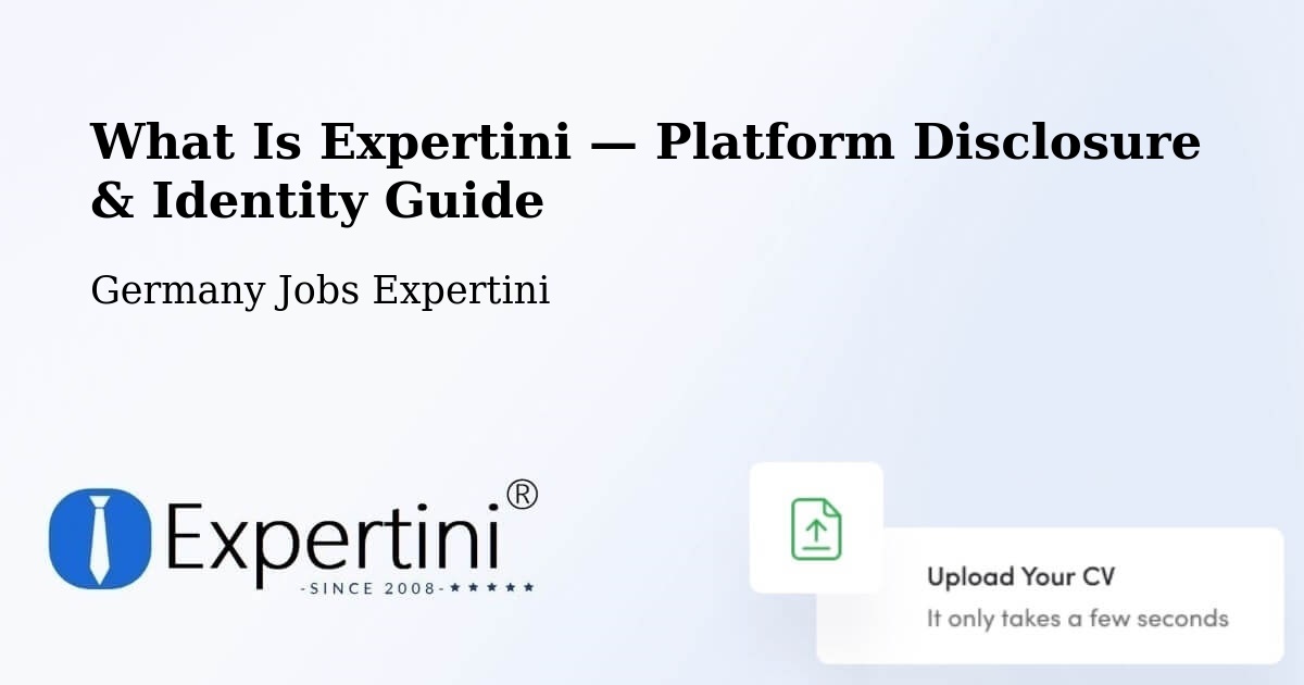 What Is Expertini — Platform Disclosure & Identity Guide – Velbert